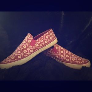 Pink/white Tory Burch sneakers, slip-ons